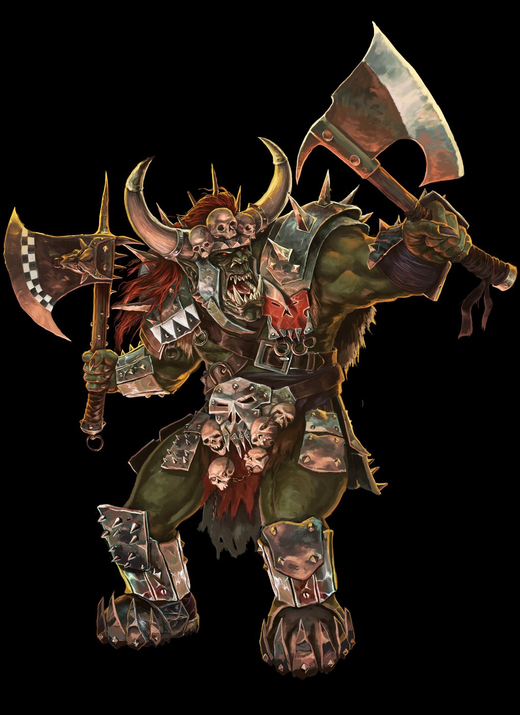 Black Orc warboss — artwork by Pedro